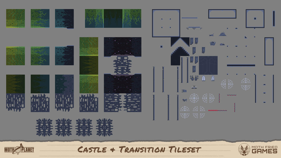 Castle + Transition Tileset