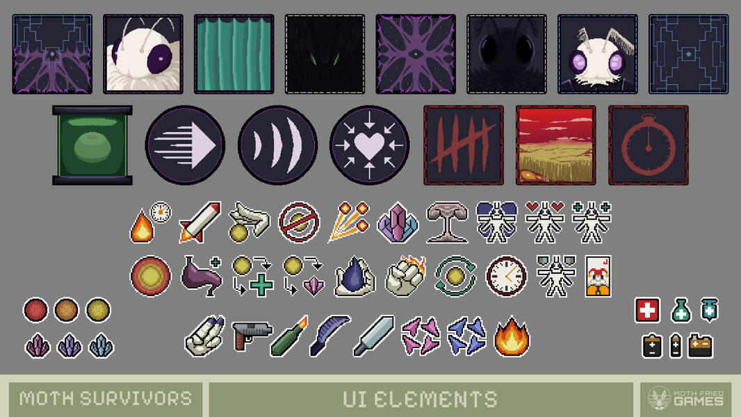 Moth Survivors - UI Elements (2024)