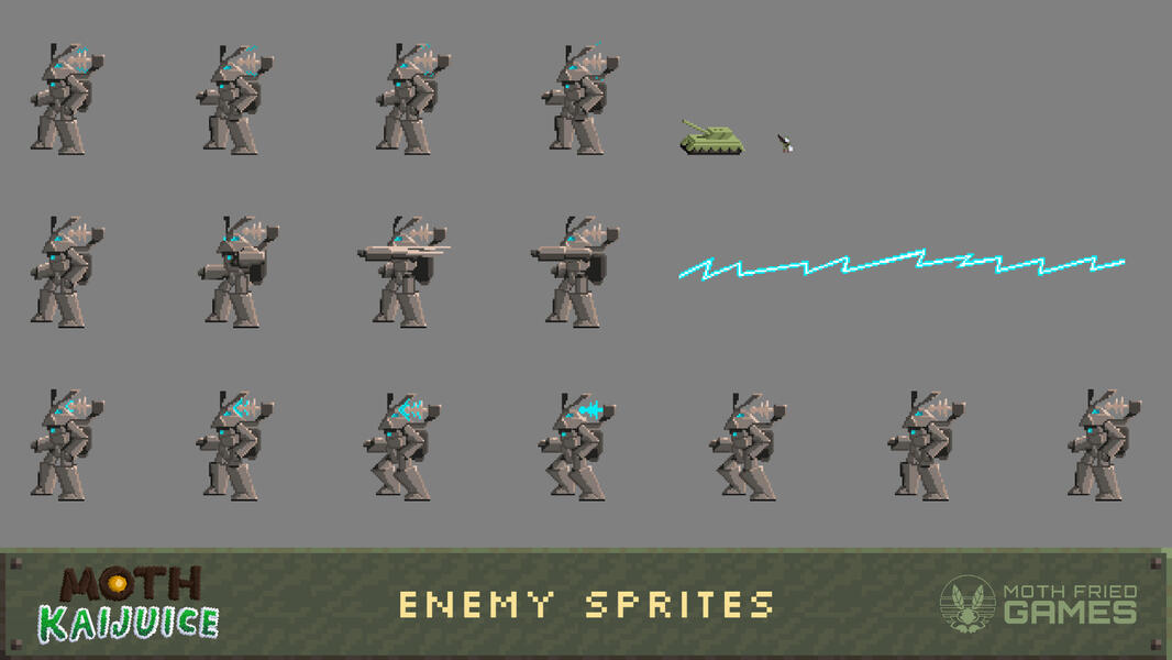 Moth Kaijuice - Enemy Sprites (2025)